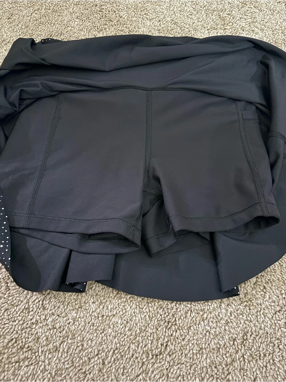 Old Navy Black Polka Dot Skater Skirt
